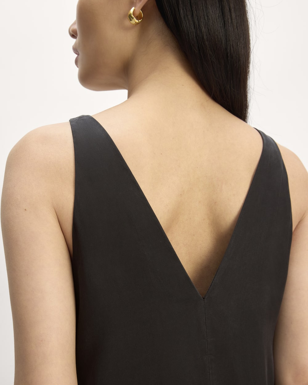 The TENCEL™ Midi Slip Dress | Black