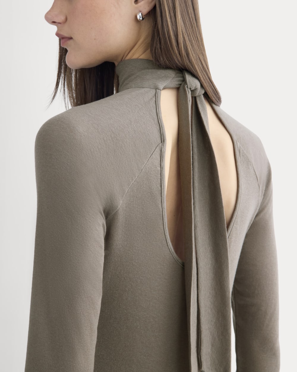 Tie-Neck Top in Butterluxe | Taupe