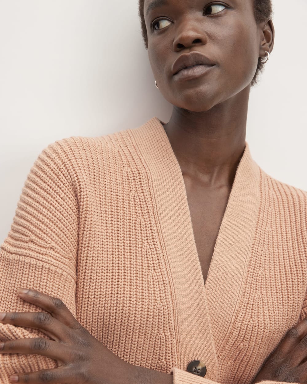The Boxy Cardigan in Everyday Cotton | Blush Pink