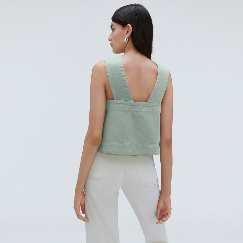 The Cross-Front Apron Top | Sea Glass