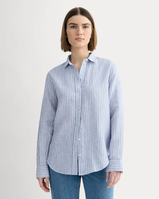 The Must-Have Shirt in Linen | Bluebell / Bone