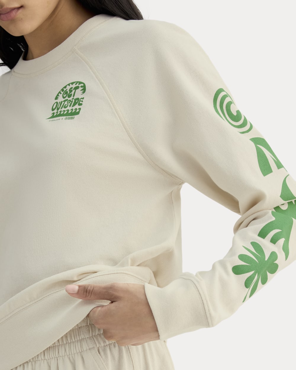 The Everlane x Parks Project Off-Duty Long-Sleeve Tee | Natural / Green