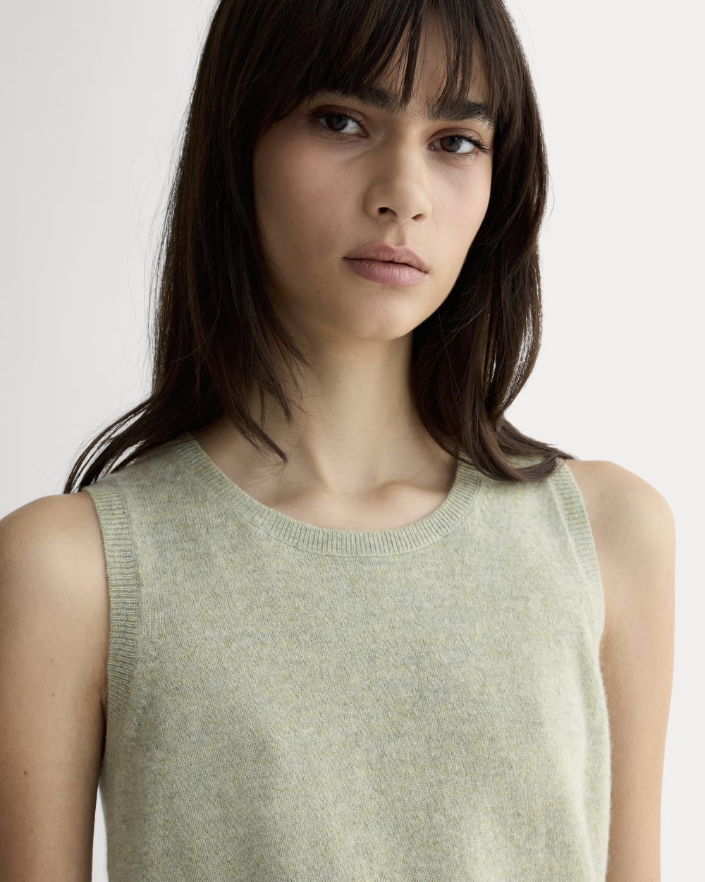 The Classic Tank in Cashmere | Light Heathered Moss
