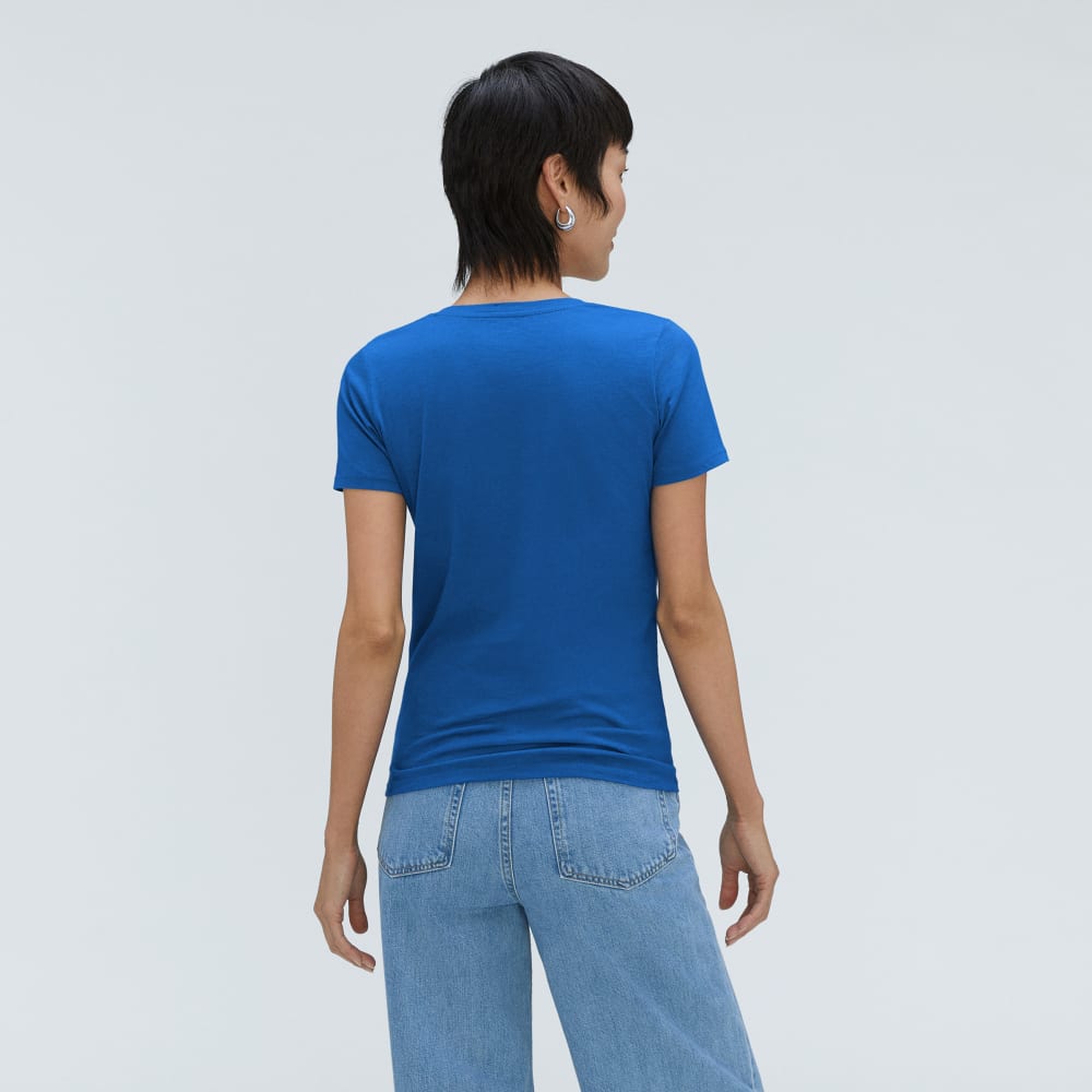 The Organic Cotton V-Neck | Lapis Blue