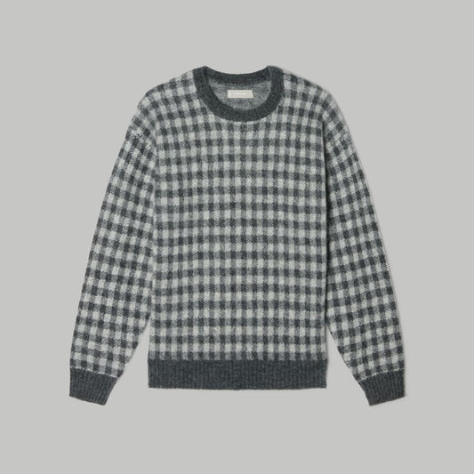 The Alpaca Crew | Light Heather Grey / Dark Charcoal Buffalo Check