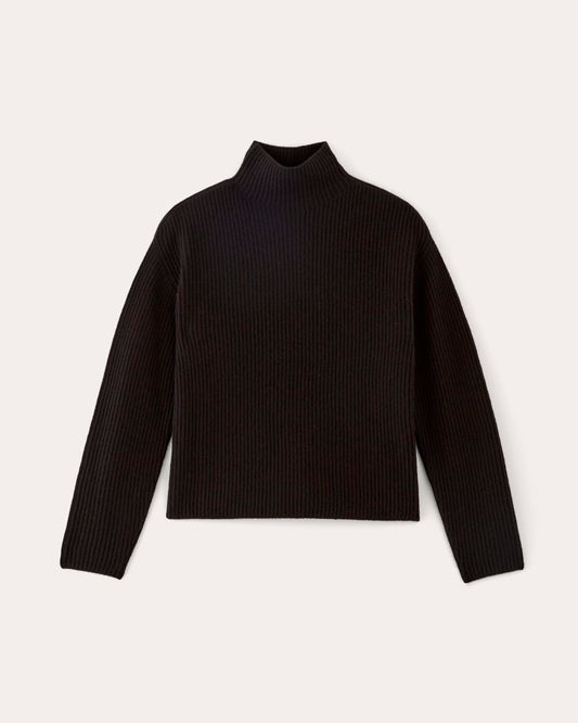 The Fisherman Turtleneck in Wool Cashmere | Black