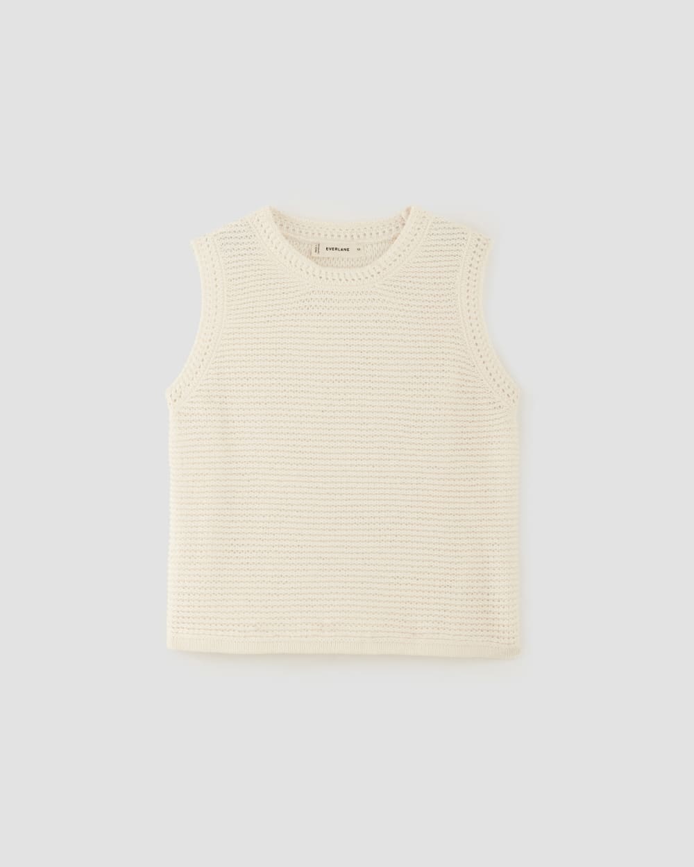 The Organic Cotton Open-Stitch Tank | Bone