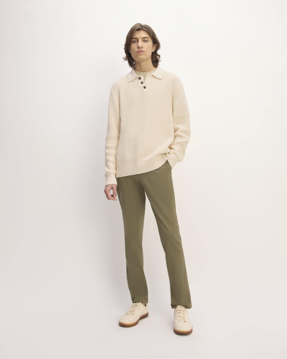 The Cotton Chunky Rib Polo | Canvas