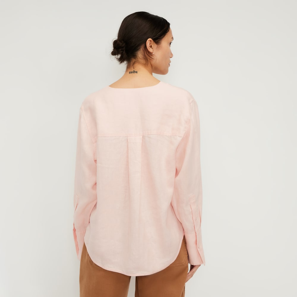 The Linen Popover Shirt | Petal Pink
