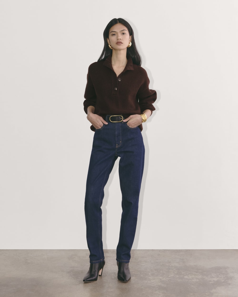 The Cocoon Henley in Wool Cashmere | Americano