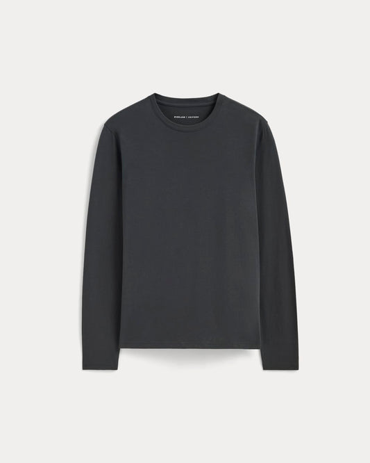 The Essential Organic Long-Sleeve Tee | Washed Black