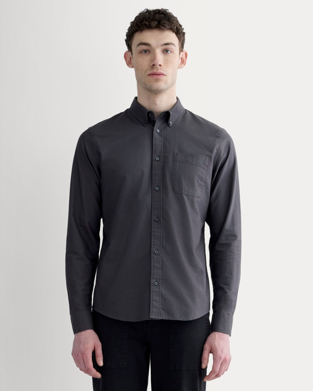 The Slim Oxford Shirt | Slate Grey | Standard