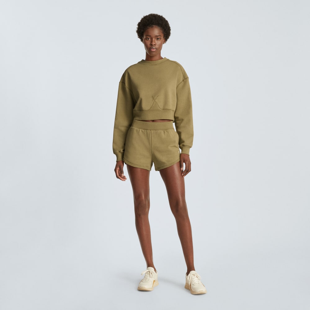 The Organic Cotton Cropped Crew | Fennel Seed