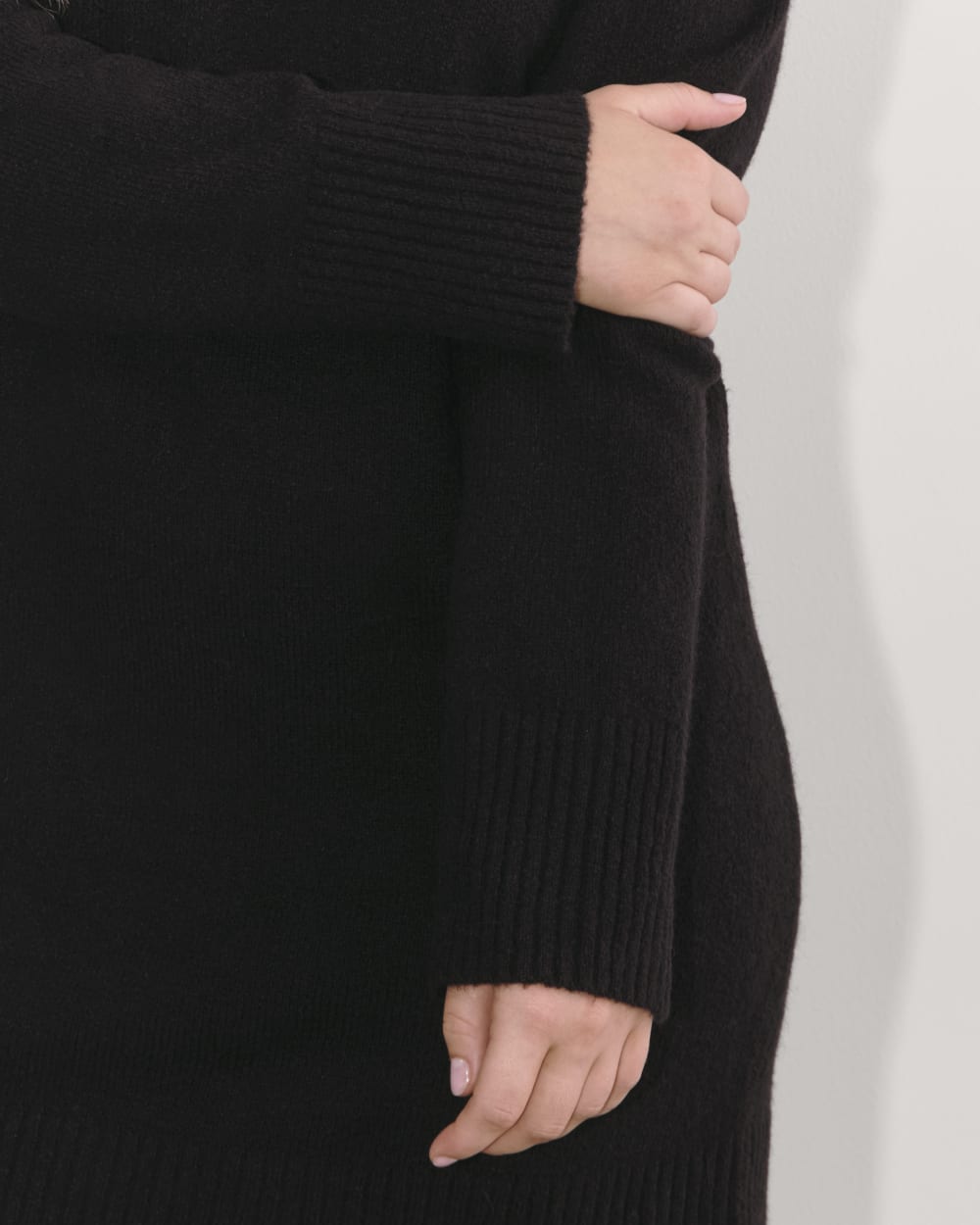 The Sweater Dress in Plush Cotton | Black