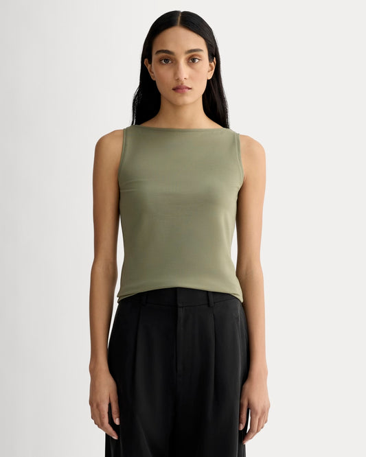 The Form Boatneck Tank | Lichen Green