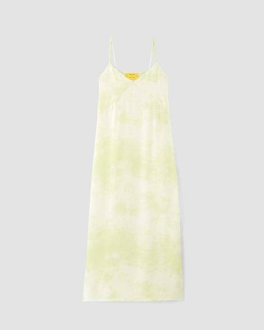 The Everlane x Marques' Almeida Satin Tie-Dye Dress | Seafoam Tie-Dye
