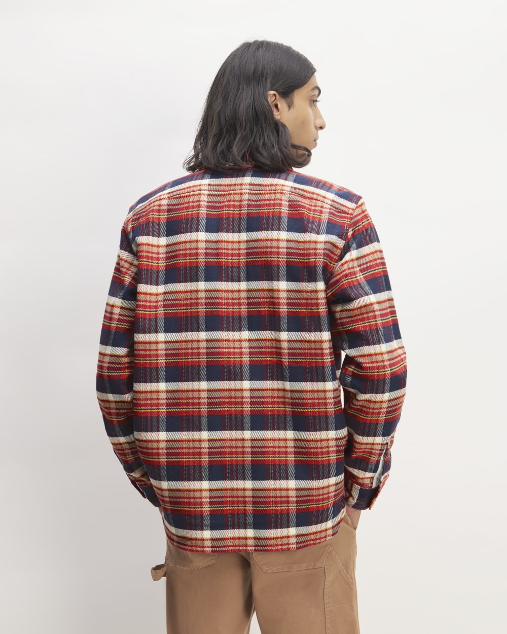 The Heavyweight Overshirt | Uniform | True Navy / Haute Red / Honey