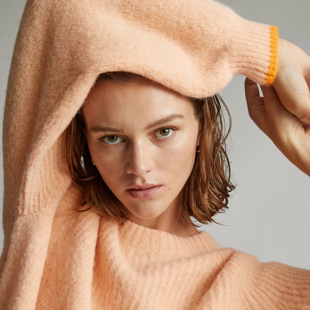 The SuperFuzz Alpaca Oversized Crew | Apricot