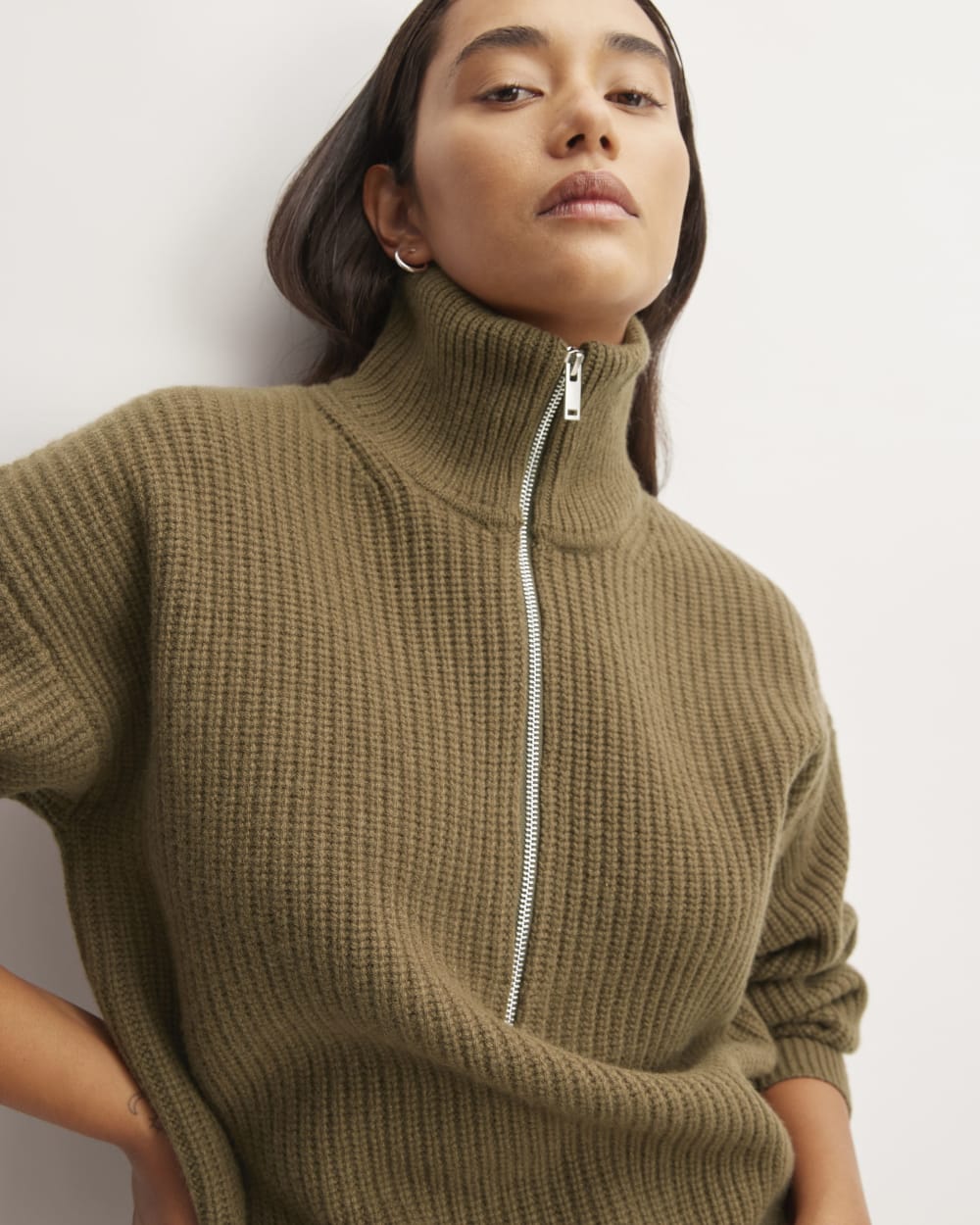 The Half-Zip Sweater in Luxe Merino | Beech
