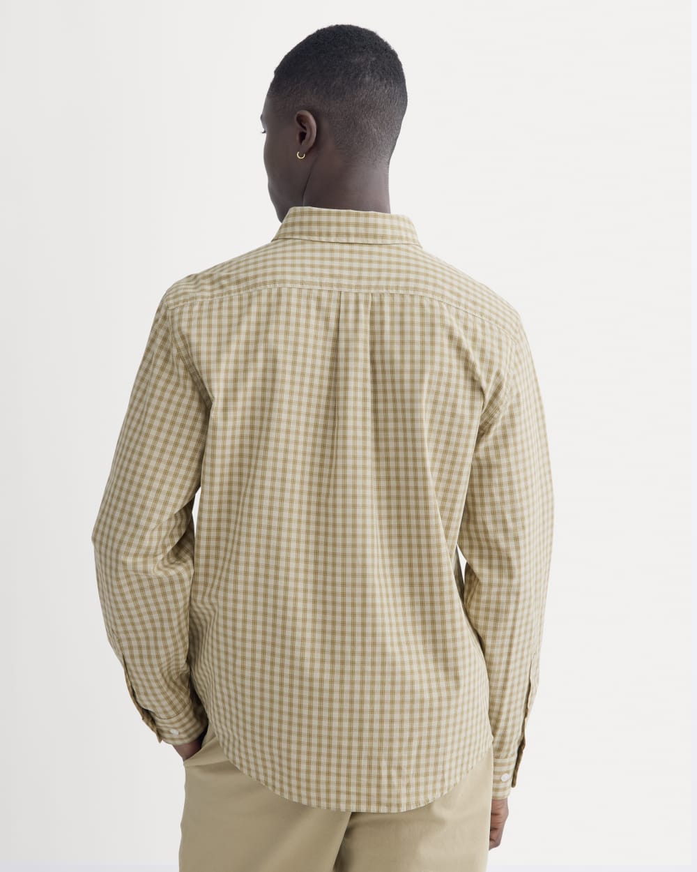 Washed Poplin Shirt | Aged Brass Plaid