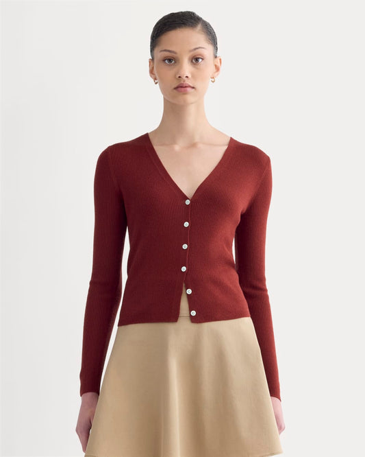 The Cardigan in Ultrasoft Merino | Merlot