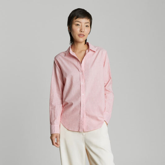 The Must-Have Shirt in Silky Cotton | Mandarin / White