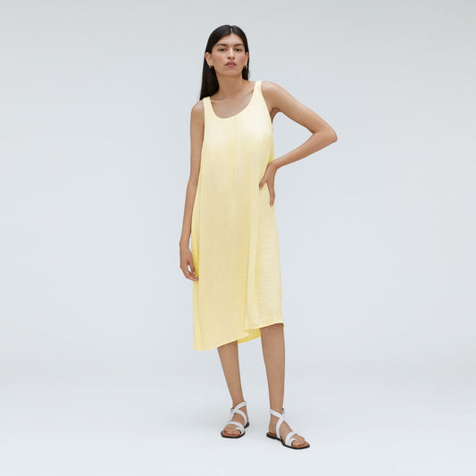 The Naia™ Ripple Tank Dress | Pastel Yellow