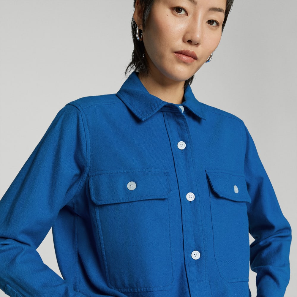 The Classic Cotton Flannel Shirt | Lapis Blue