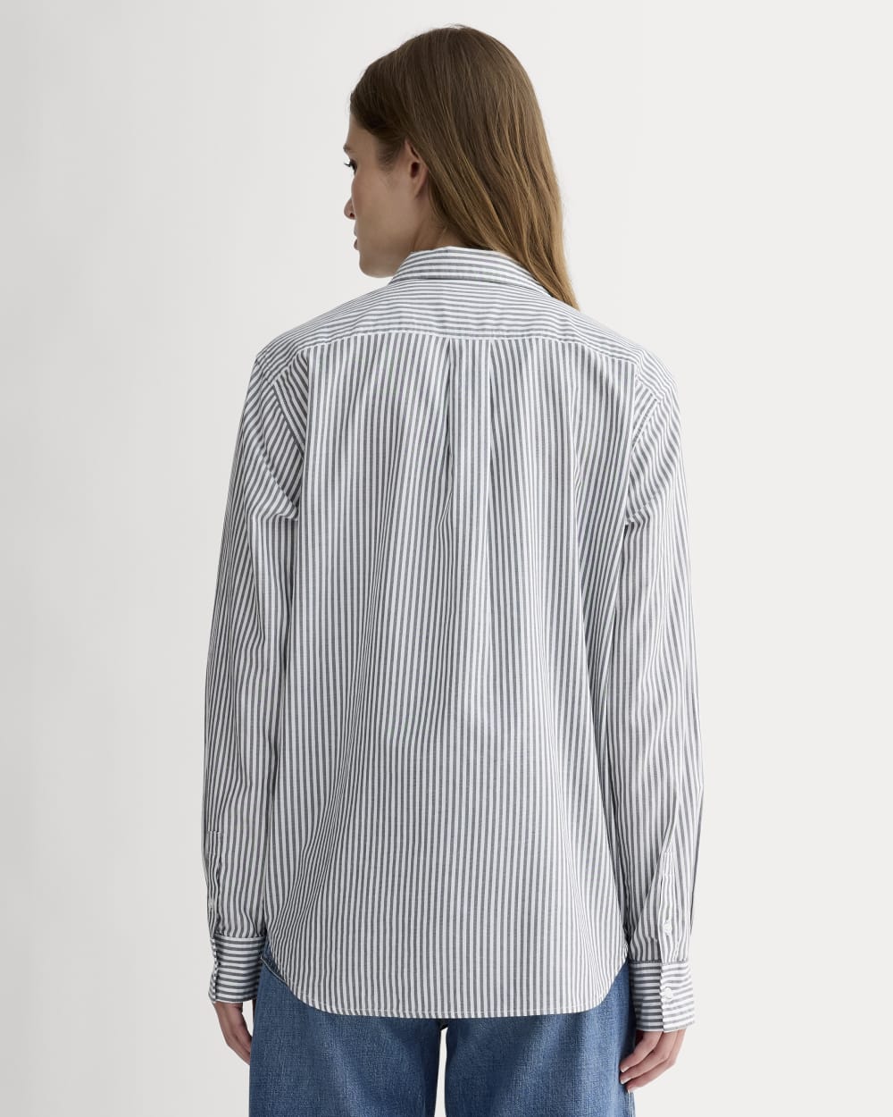 The Must-Have Shirt in Silky Cotton |  Grey / White
