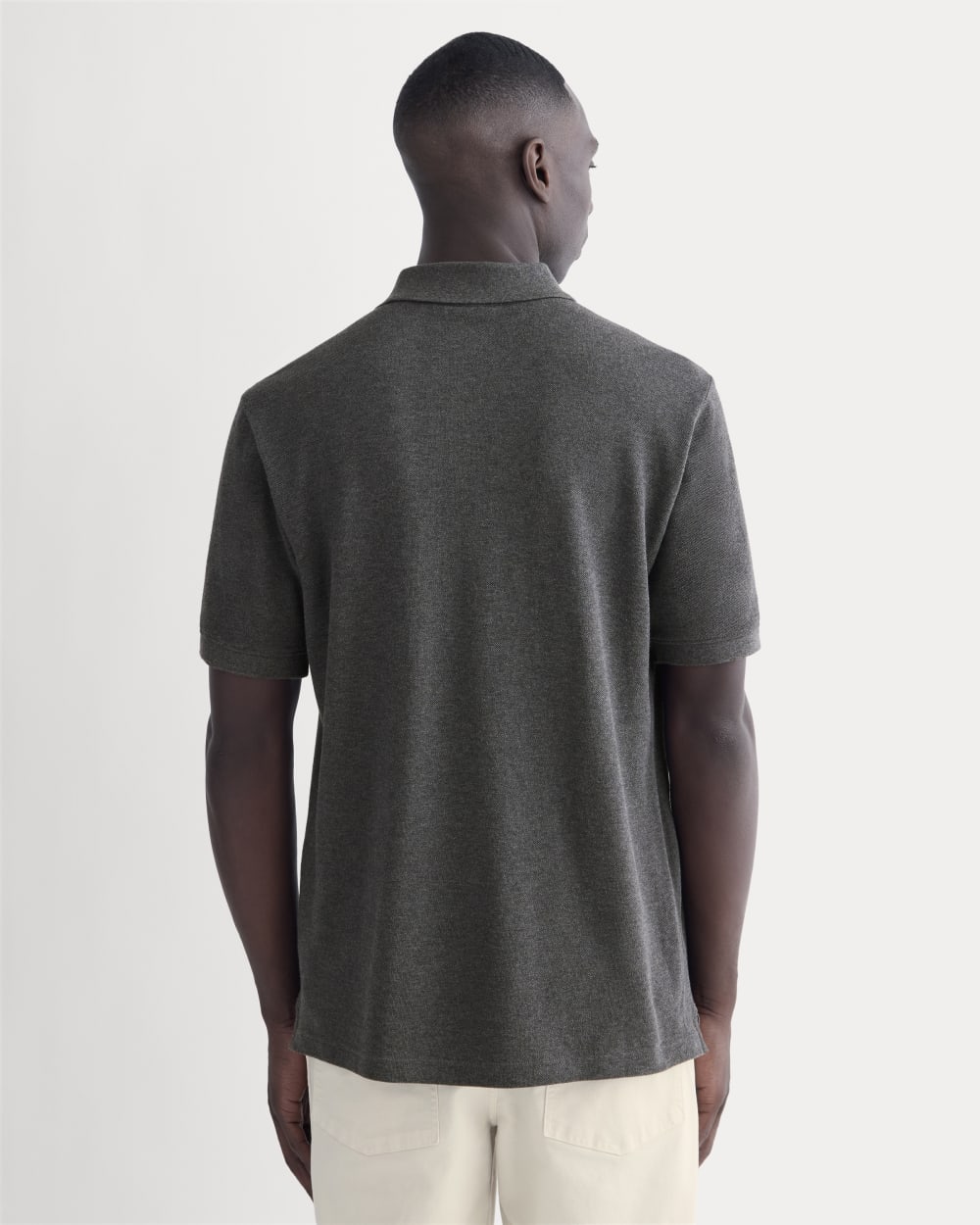 The Pique Polo | Heathered Graphite
