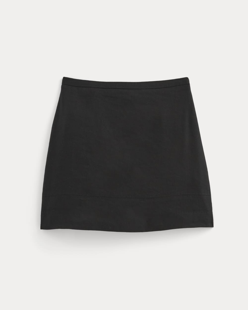 The Mini Skirt in Stretch Linen | Black