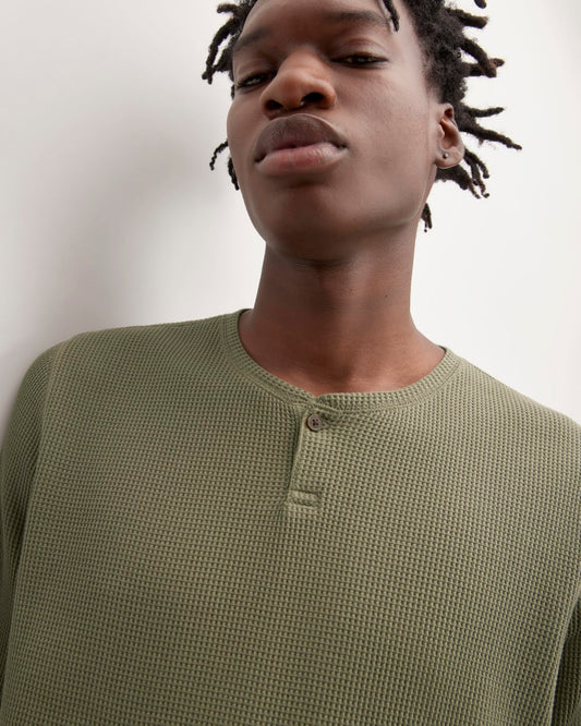 The Waffle Long-Sleeve Henley | Kalamata