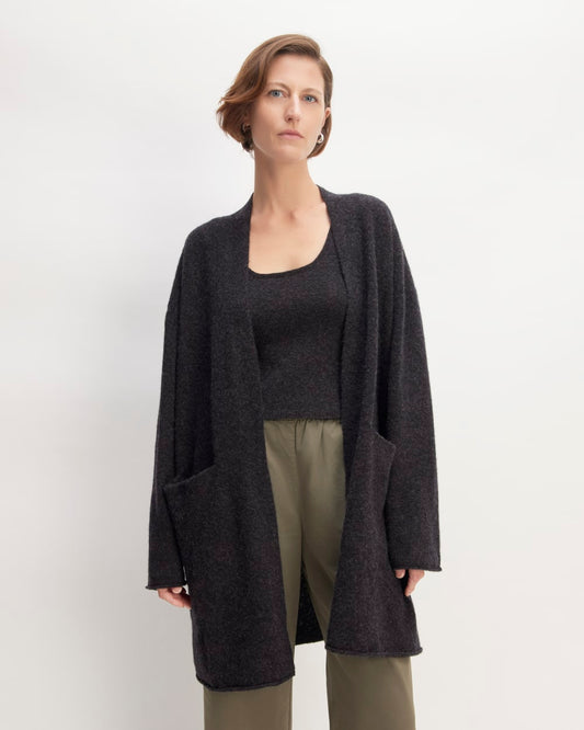The Cozy-Stretch Long Cardigan | Charcoal