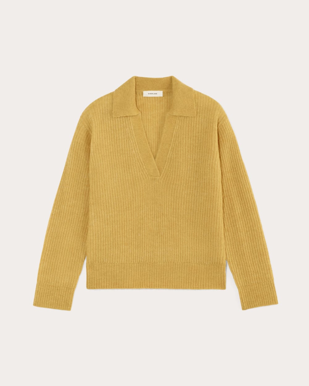 The Oversized Polo in Alpaca | Golden Yellow