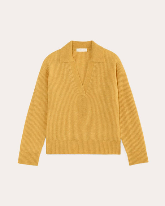 The Oversized Polo in Alpaca | Golden Yellow