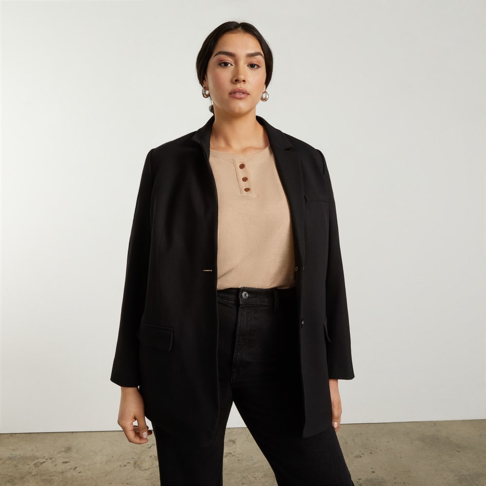 The Vintage Henley Hemp Tee | Hazelnut