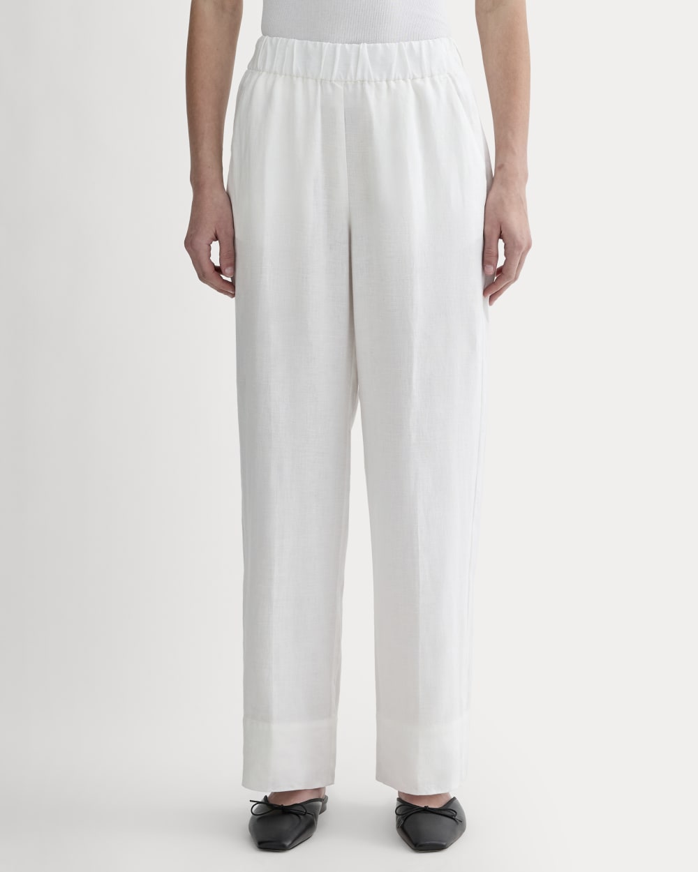 The Linen Easy Pant | White