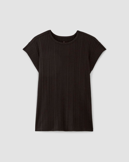 The Rib Muscle Tee | Black