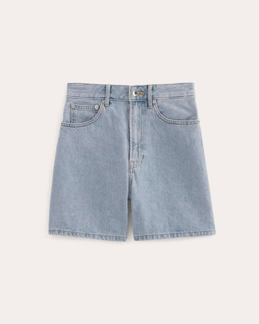 The A-Line Denim Short | Light Indigo