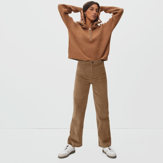 The Corduroy Wide-Leg Pant | Toasted Coconut
