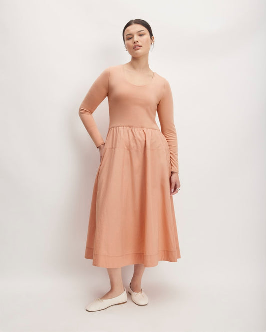 The Long-Sleeve Riviera Dress | Blush Pink