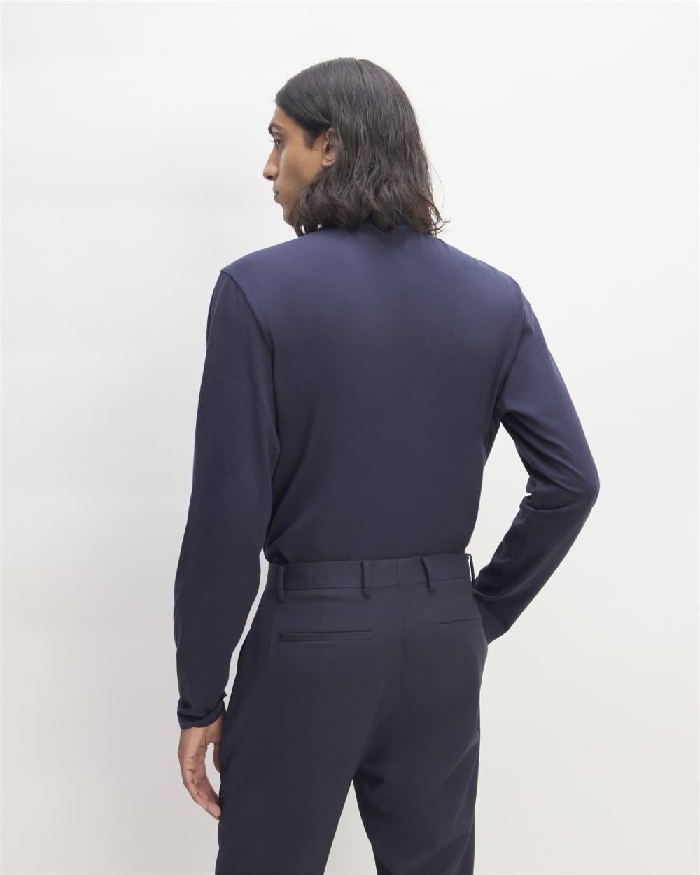 The Organic Cotton Long-Sleeve Turtleneck | Deep Navy