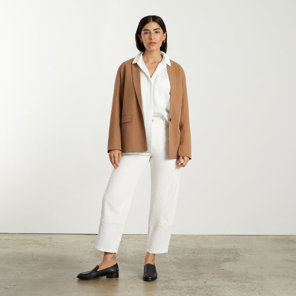 The Oversized Silky Cotton Shirt | White