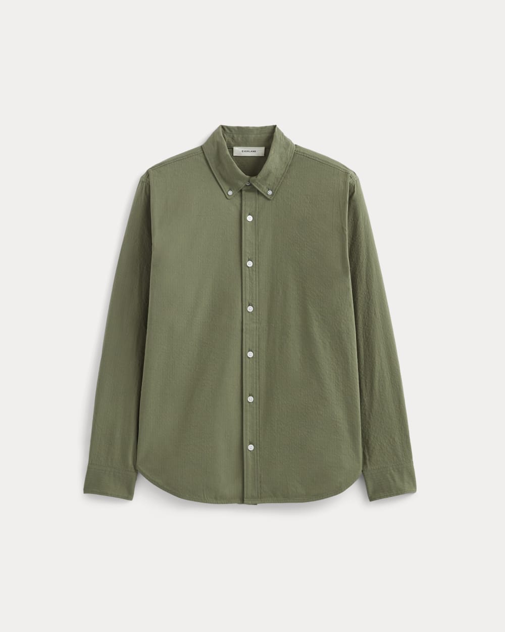 The Seersucker Long-Sleeve Shirt | Lichen Green