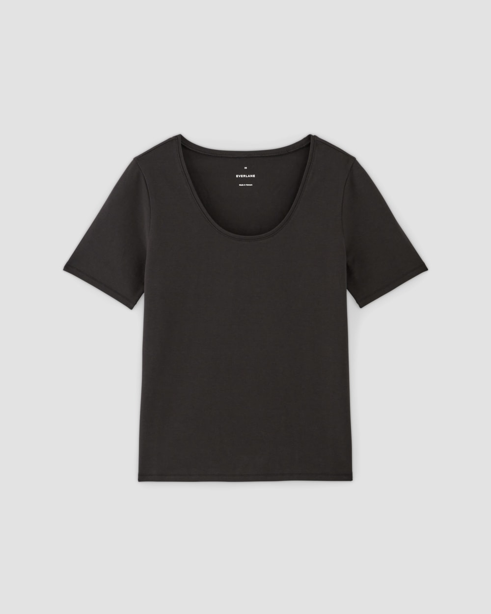 The Form Scoop-Neck Tee | Black