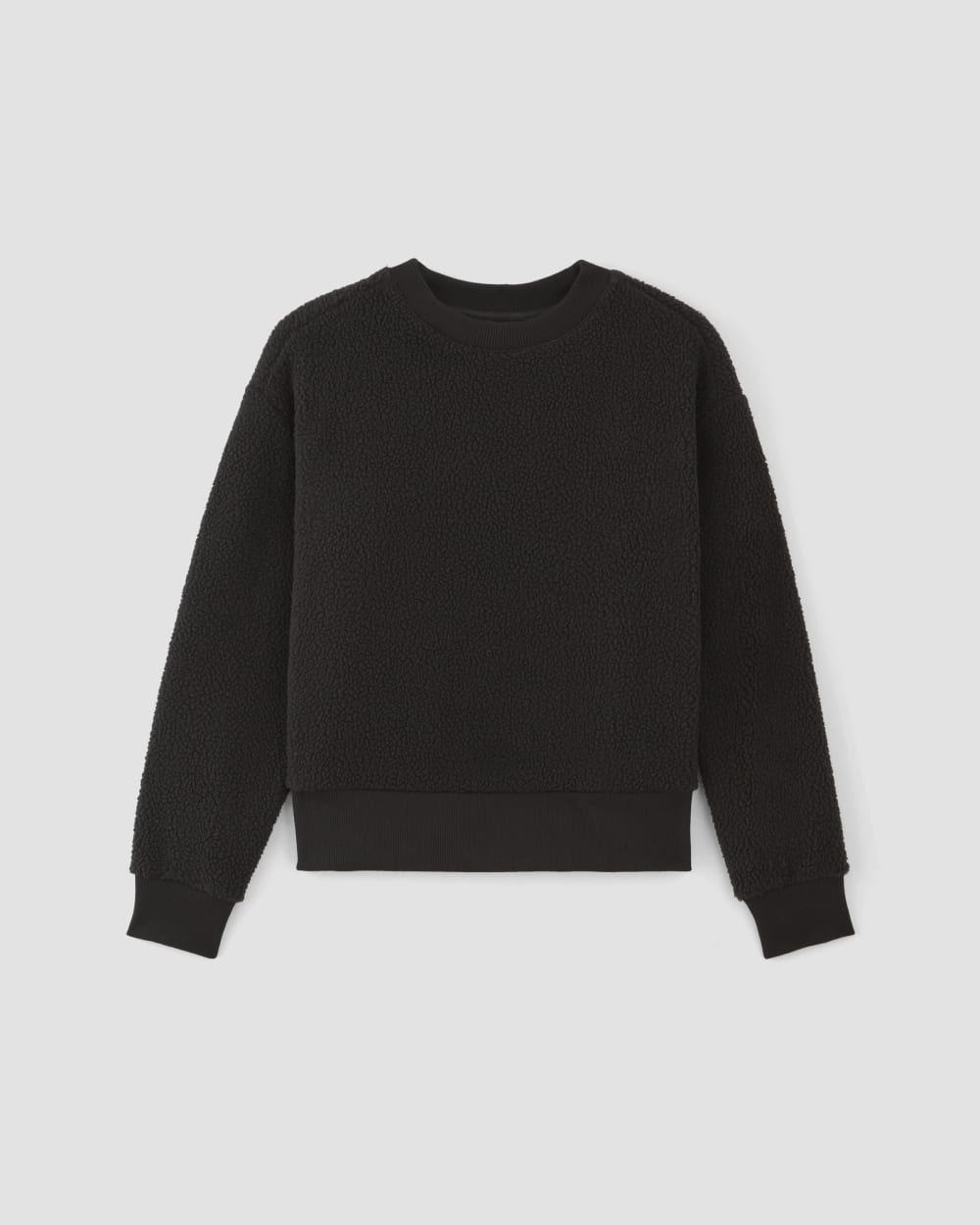 The ReNew Fleece Oversized Crew | Black