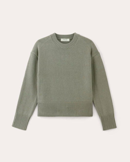 The Boxy Sweater in Everyday Cotton | Sage Green