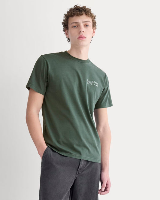 Everlane x Peace and Quiet Crest Graphic Tee | Pine
