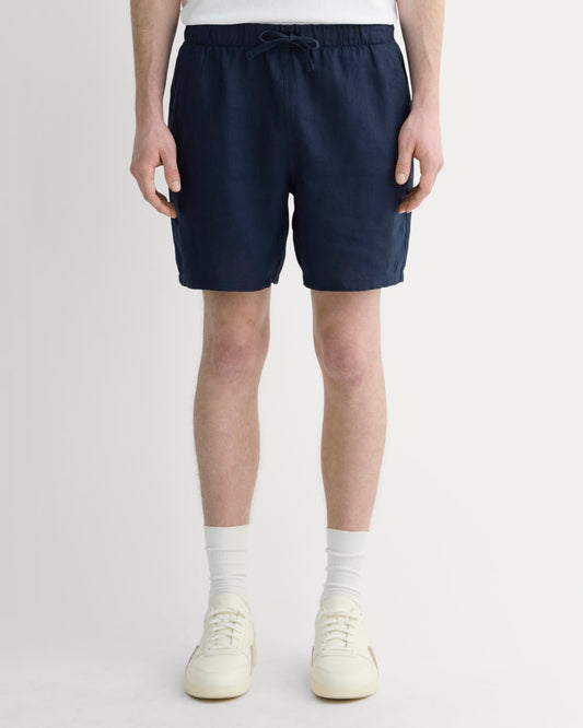 The Linen Easy Short | Navy