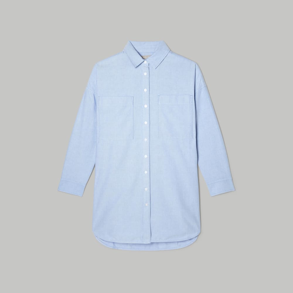 The Way Long Oxford Shirt | Light Blue